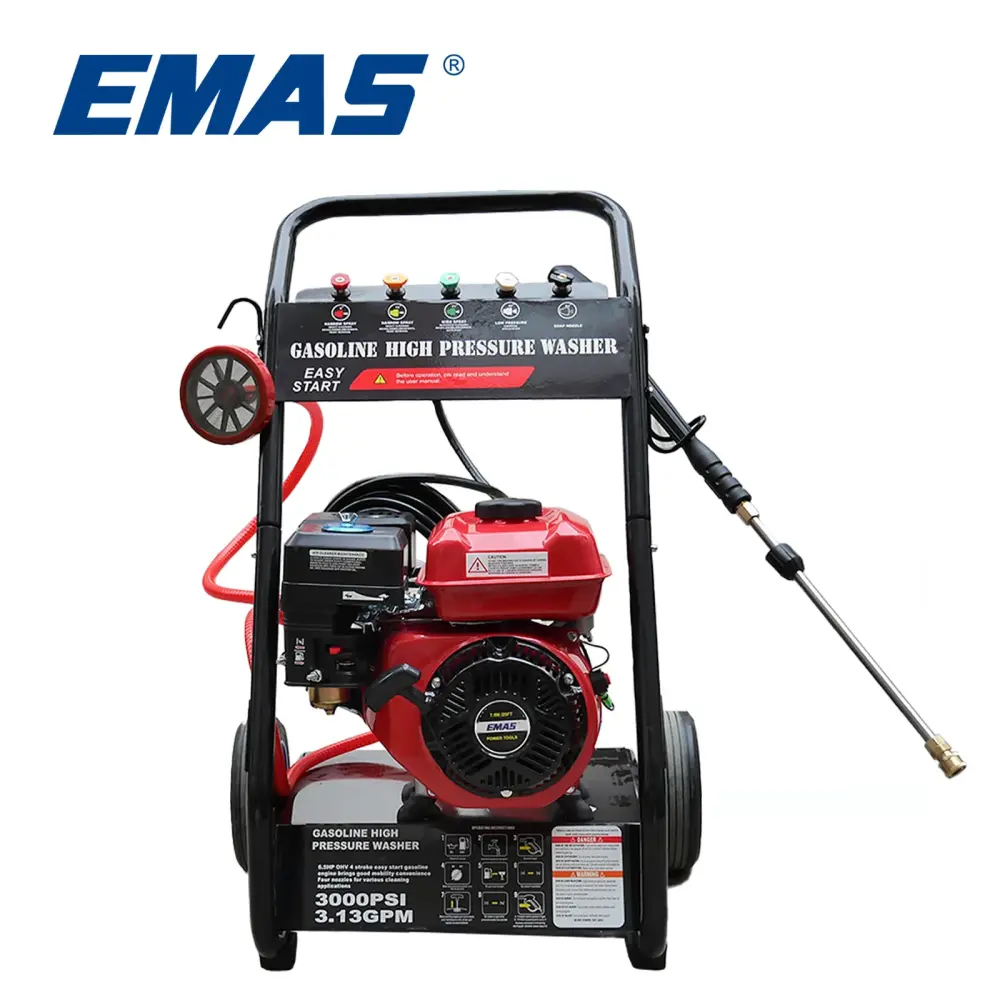 High Pressure Car Washer 7HP 170f Gasoline Engine Icy Water Jet Cleaner 200bar Applicator Pad