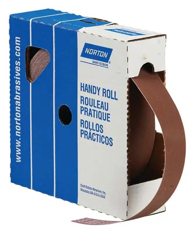 Norton Metalite 26286 Utility Cloth Roll, 50 yd L, 1-1/2 W, 120 Grit, Aircraft-grade Oxide Abrasive