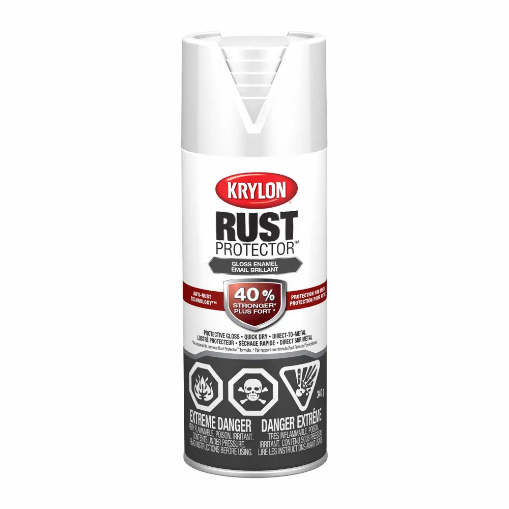 Krylon Rust Protector Enamel Aerosol Gloss Ivory, 340 g
