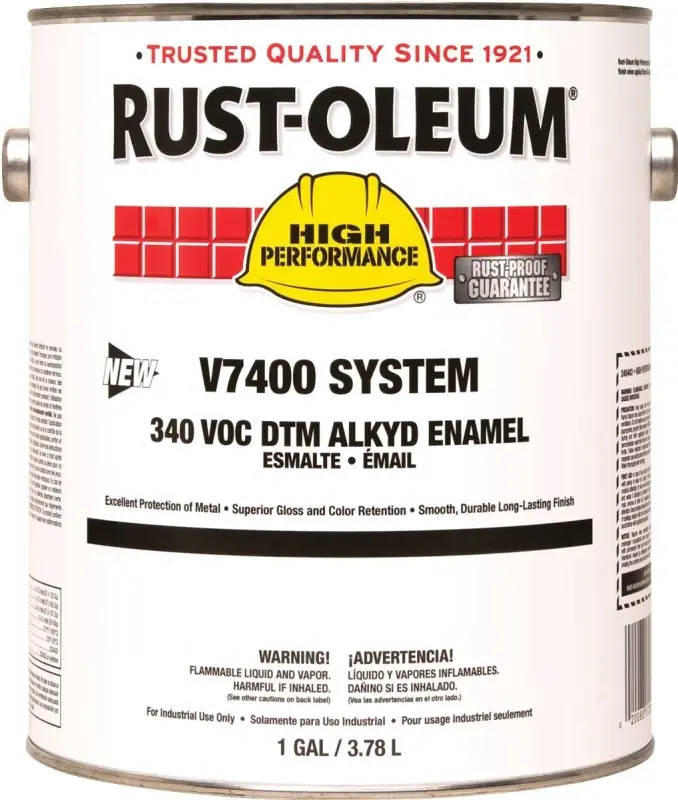 Rust-Oleum 245477 Enamel Paint, Oil, Safety Peach, 1 gal, Can, 230 to 450 sq-ft/gal Coverage Area