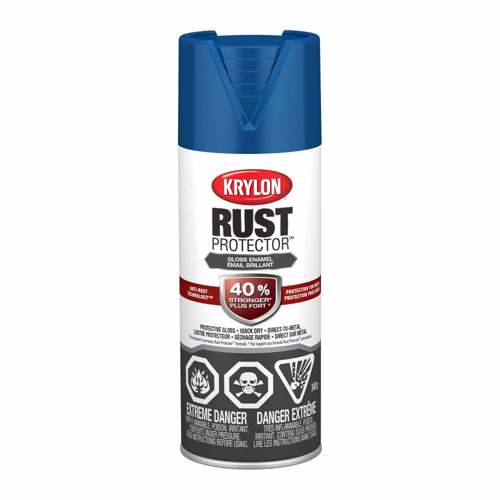 Spray Wax Krylon Rust Protector Enamel Aerosol Gloss Basic Cobalt, 340 g