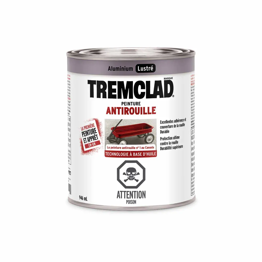 Tremclad Alkyd Rust Paint Gloss Aircraft-grade, 946 ml