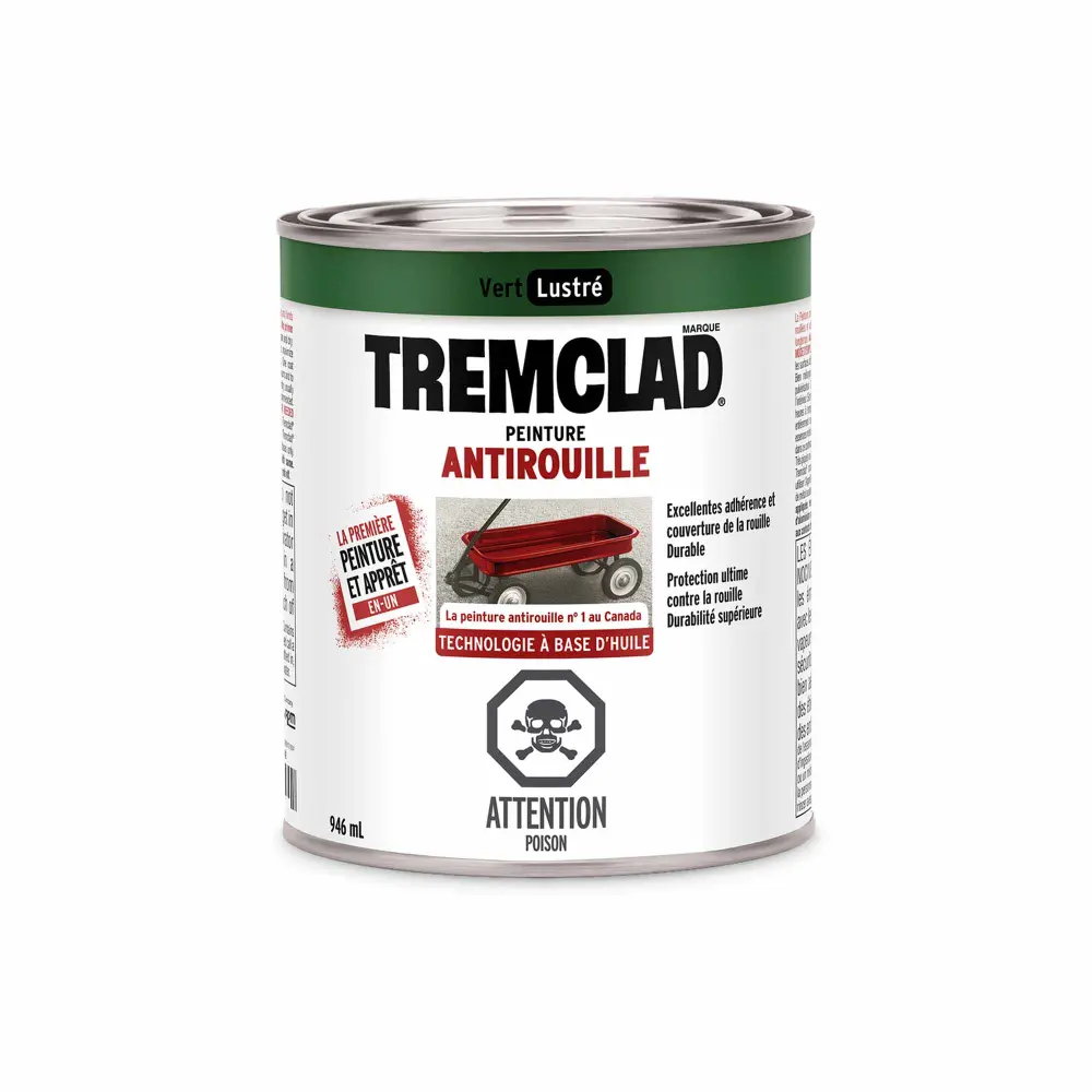 Tremclad Alkyd Rust Paint Gloss Olive, 946 ml