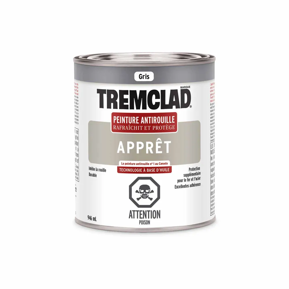 Tremclad Alkyd Rust Primer Grey All-metal, 946 ml