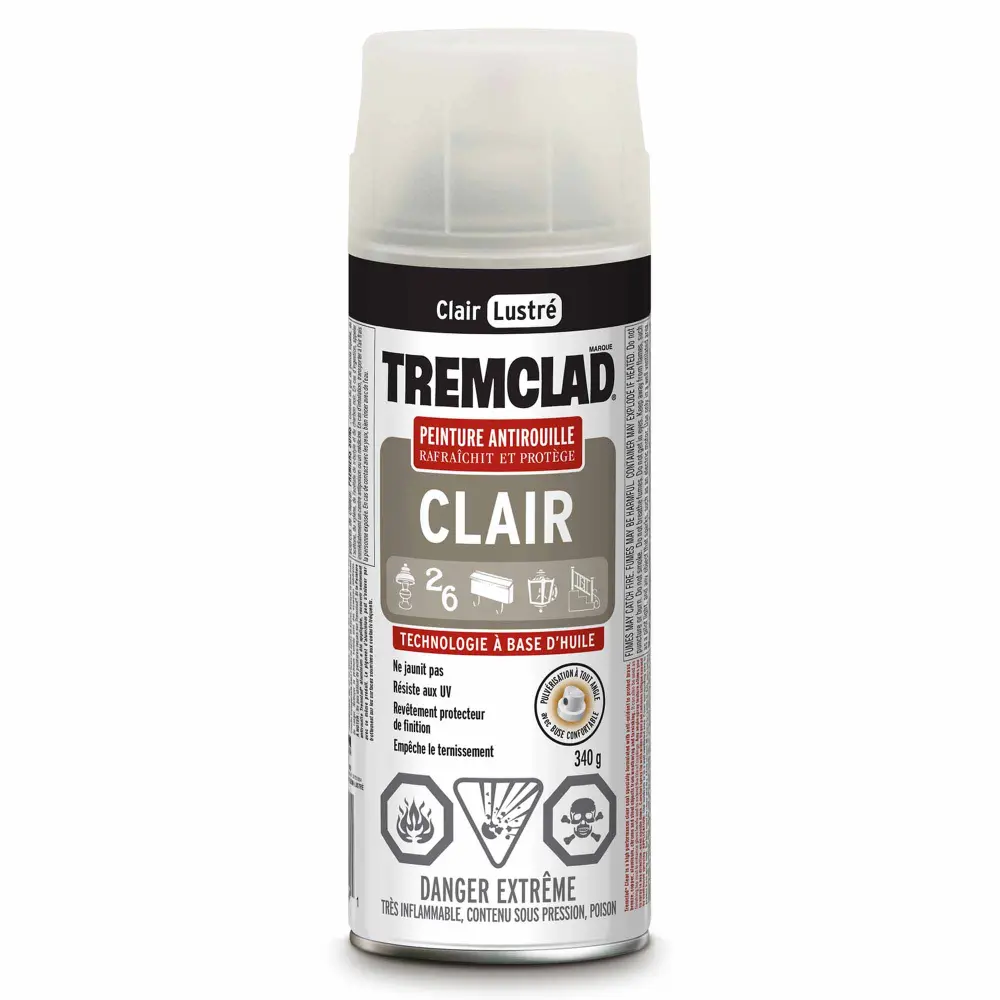 Tremclad Alkyd Rust Spray Paint Gloss Glass-like, 340 g