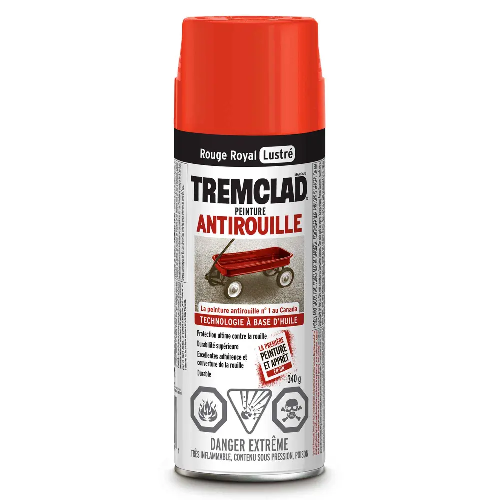 Tremclad Alkyd Rust Spray Paint Gloss Regal Ruby, 340 g