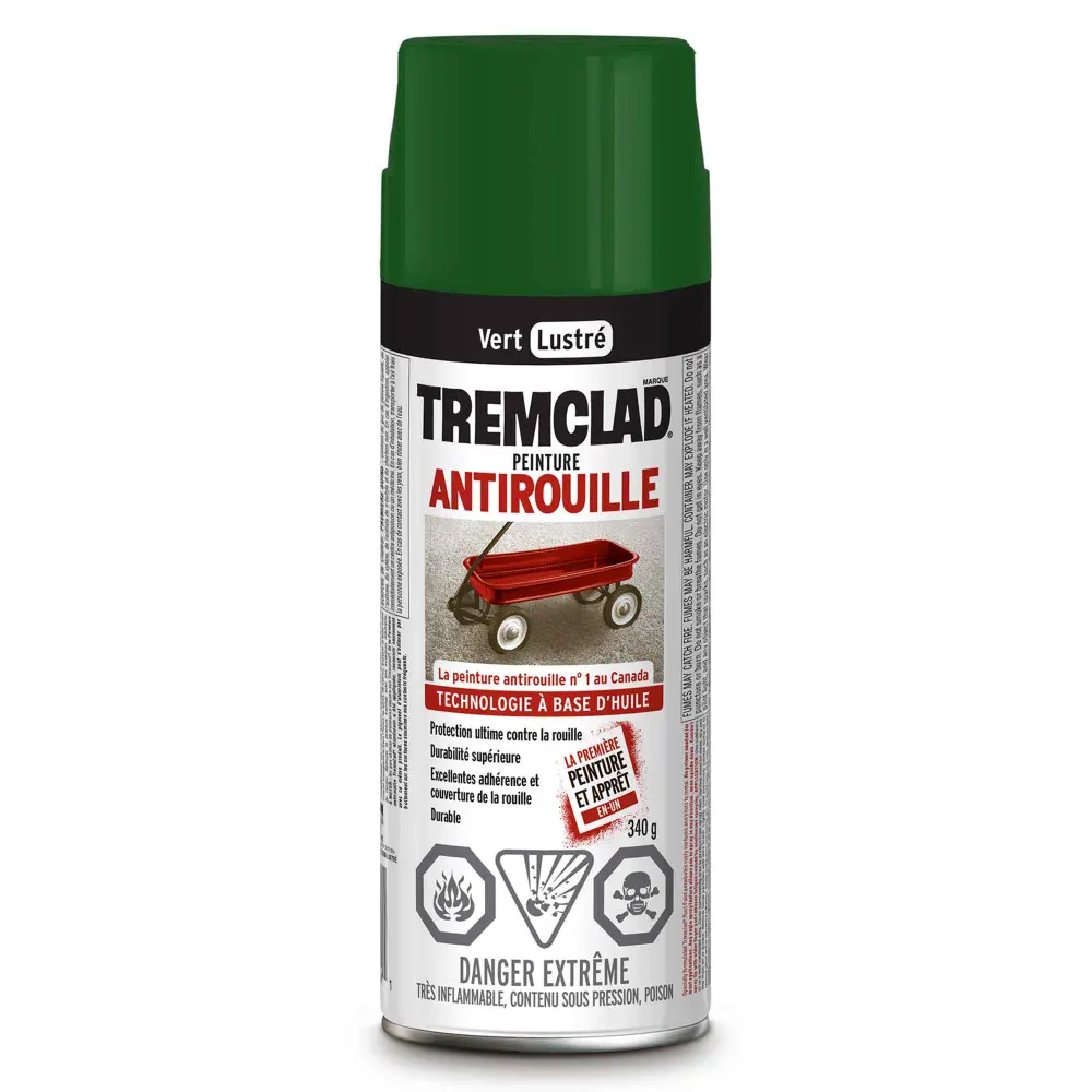 Tremclad Alkyd Rust Spray Paint Gloss Olive, 340 g