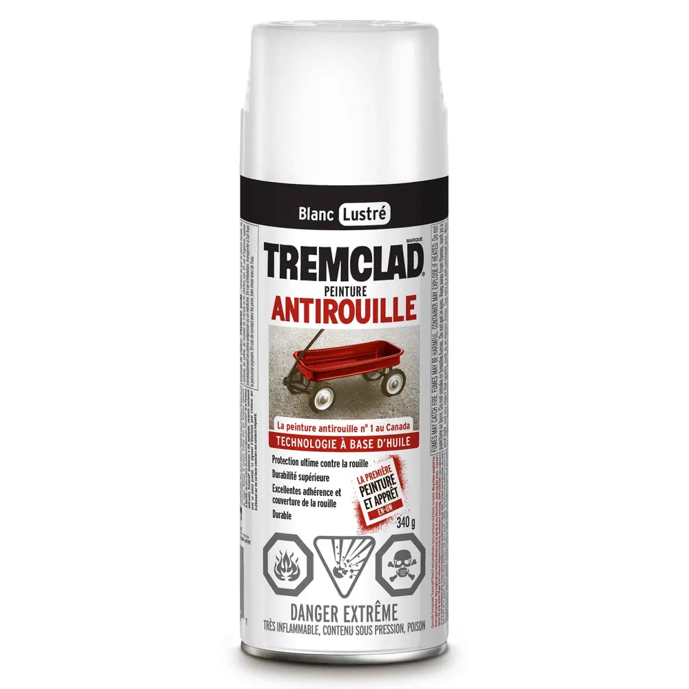 Tremclad Alkyd Rust Spray Paint Gloss Chalk, 340 g