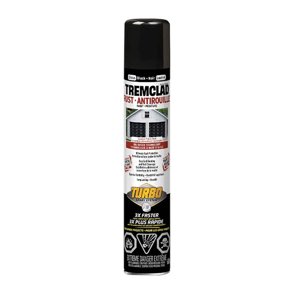 Turbo Oil-Based Anti-Rust Spray Paint 680 g, Gloss Midnight