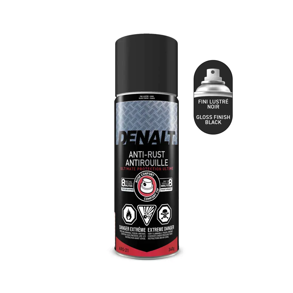 Ultimate Protection Anti-Rust Spray Paint Gloss Black, 340 g