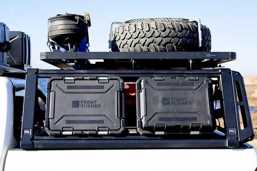 Front Runner Outfitters Twin Wolf Pack Pro Cargo System Bracket (Key Lock Included)