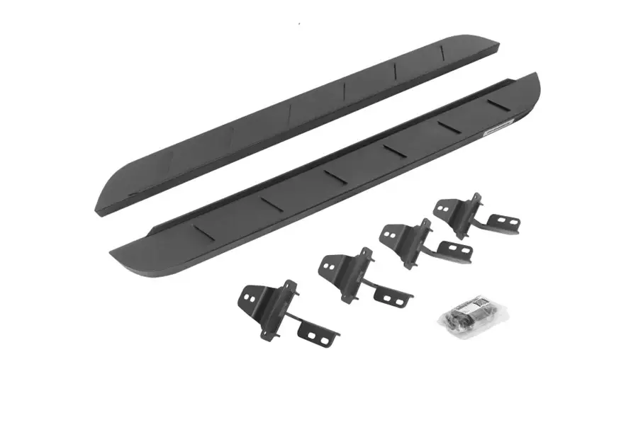 Jeep Wrangler JK 2-Door Go Rhino RB10 Narrow Line Running Boards w/ Brackets - Textured Black