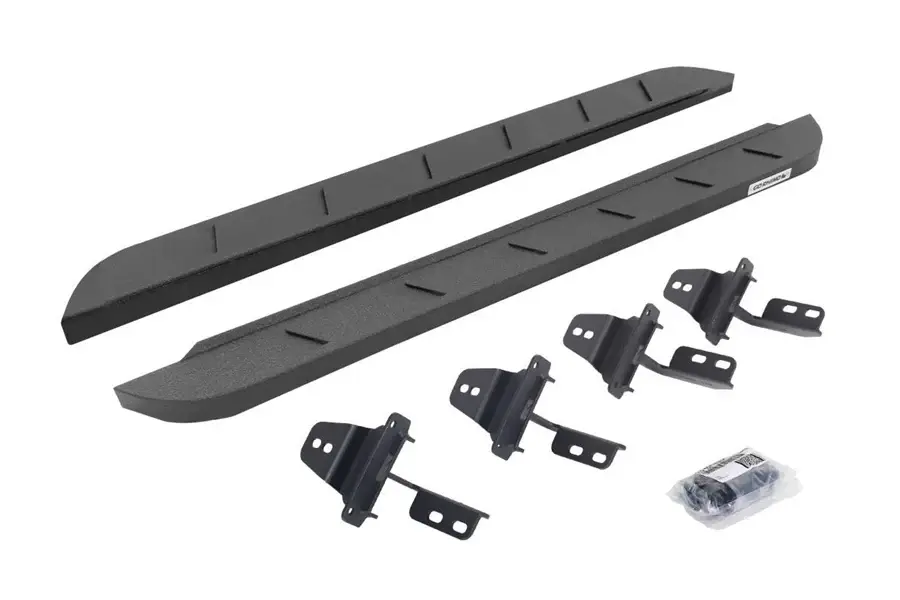 Jeep Wrangler JK 2-Door Go Rhino RB10 Trim Line Running Boards w/ Brackets - Bedliner Coating