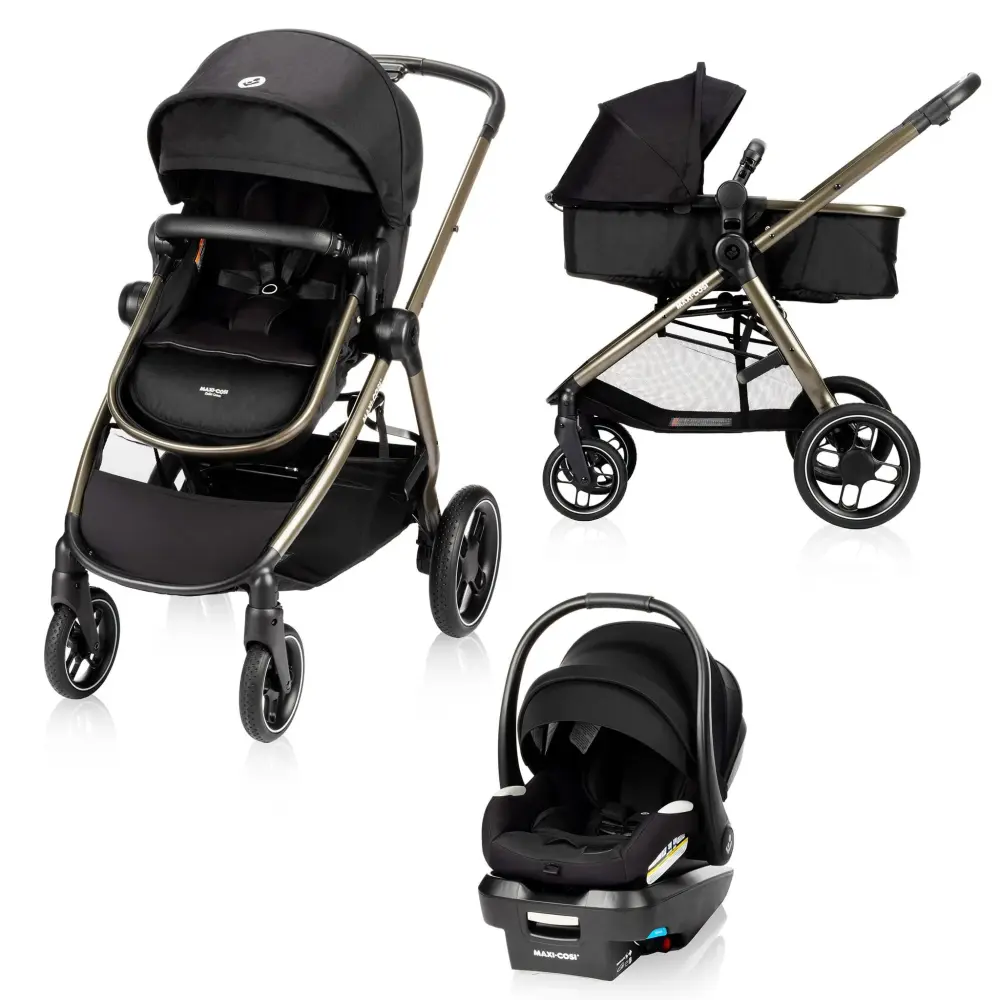 Zelia Luxe 5--1 Modular Travel System - New Hope Charcoal