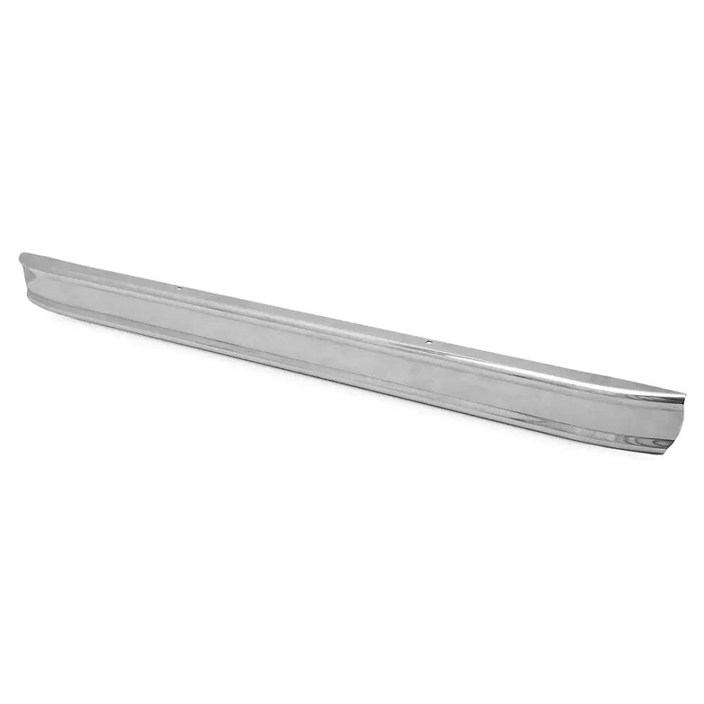 Stock Shiny metal Bumper, Front or Rear Smooth Without Hole Bumperettes, 1966-77 Ford Bronco