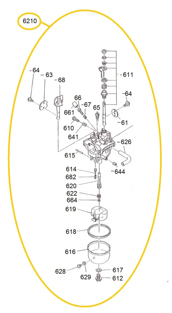 EH12-6210 CARBURADOR MOTOR EH12-2