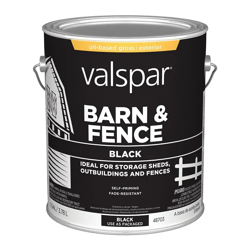 Valspar 009.0000703.007 Exterior Paint, Oil, Gloss, Ebony, 1 gal, 400 sq-ft/gal Coverage Area