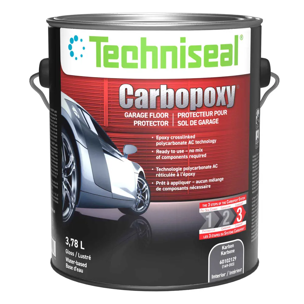 Final Gloss Enhancer Carbopoxy + Karbon Garage Floor Finishing Coat, 3.78 L