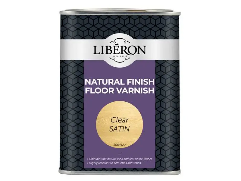 Liberon Natural Finish Floor Varnish Distinct Satin 1 litre Microfiber Cloth