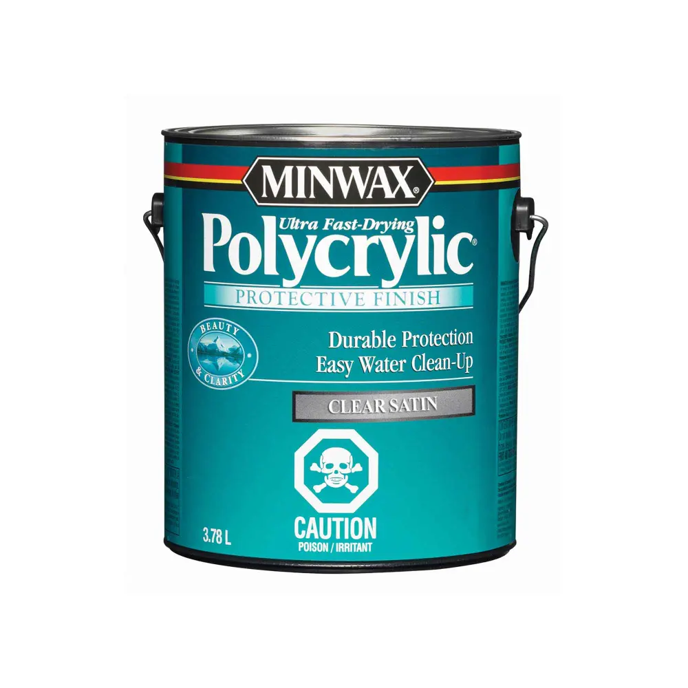 Minwax Polycrylic Protective Finish Satin Crystal, 3.78 L
