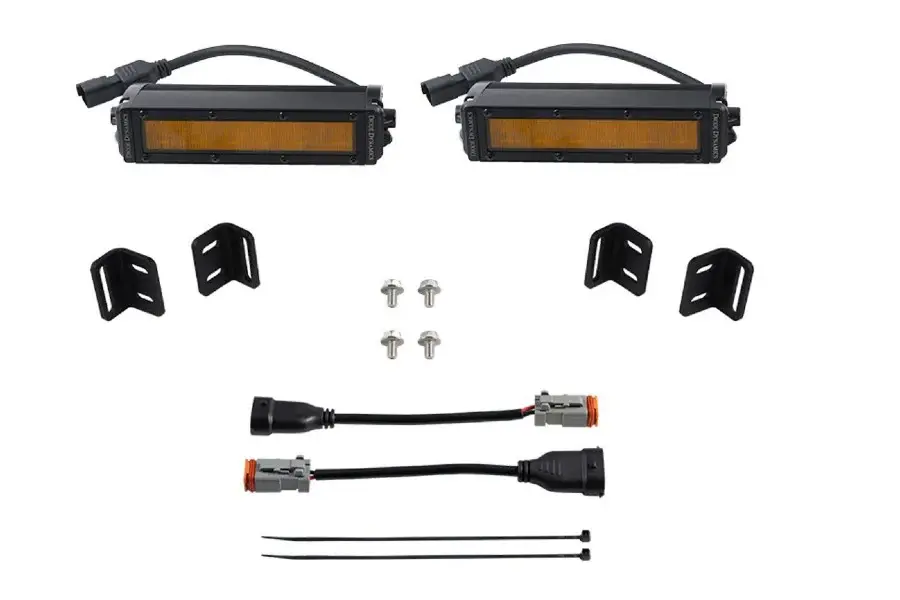 2022-25 Toyota Tundra Diode Dynamics SS6 LED Fog Light Kit, Amber Roomy