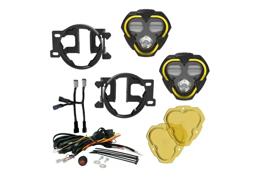 DOT Compliant 2012-23 Toyota Tacoma/4Runner/Tundra KC HiLiTES Flex Era 3 Dual Mode Fog LED Airy Kit