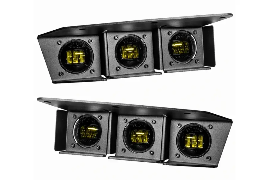 DOT & SAE Certified 2021-25 Ford Bronco Oracle Triple LED Fog Light Kit, Lemon