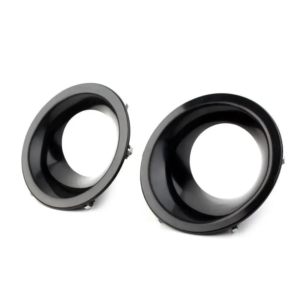 1 Pair Left & Right Front Bumper Fog Lamp Bezel LR004164 LR003870 Land Rover LR2 2008-2013 : Black Housing Edition