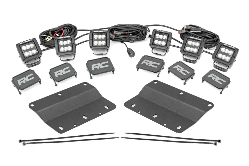 Triple LED Fog Portable Kit, Spot/Flood, 2021+ Ford Bronco Spyder Auto