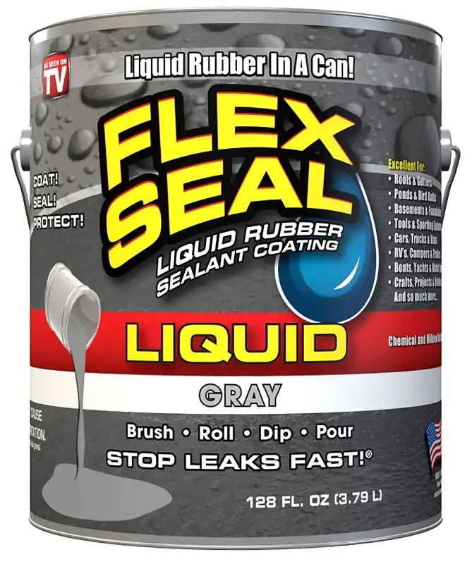 Flex Seal LFSGRYR01 Rubberized Coating, Graphite, 1 gal, Can