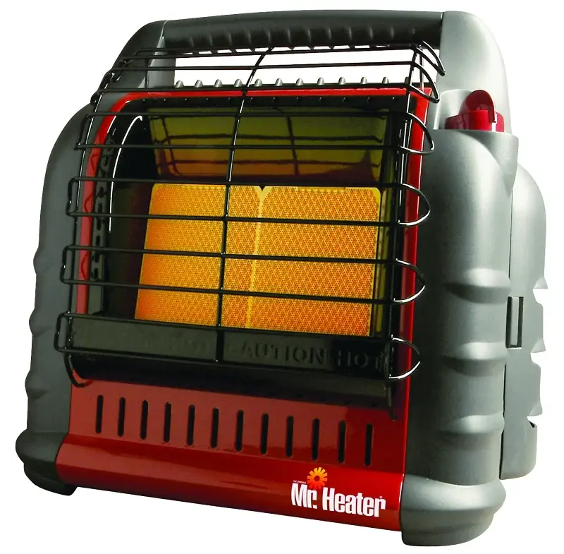Mr. Heater Big Buddy F274805 Travel Heater, 2 or 20 lb Fuel Tank, Propane, 4000 to 18,000 Btu/hr BTU, Red