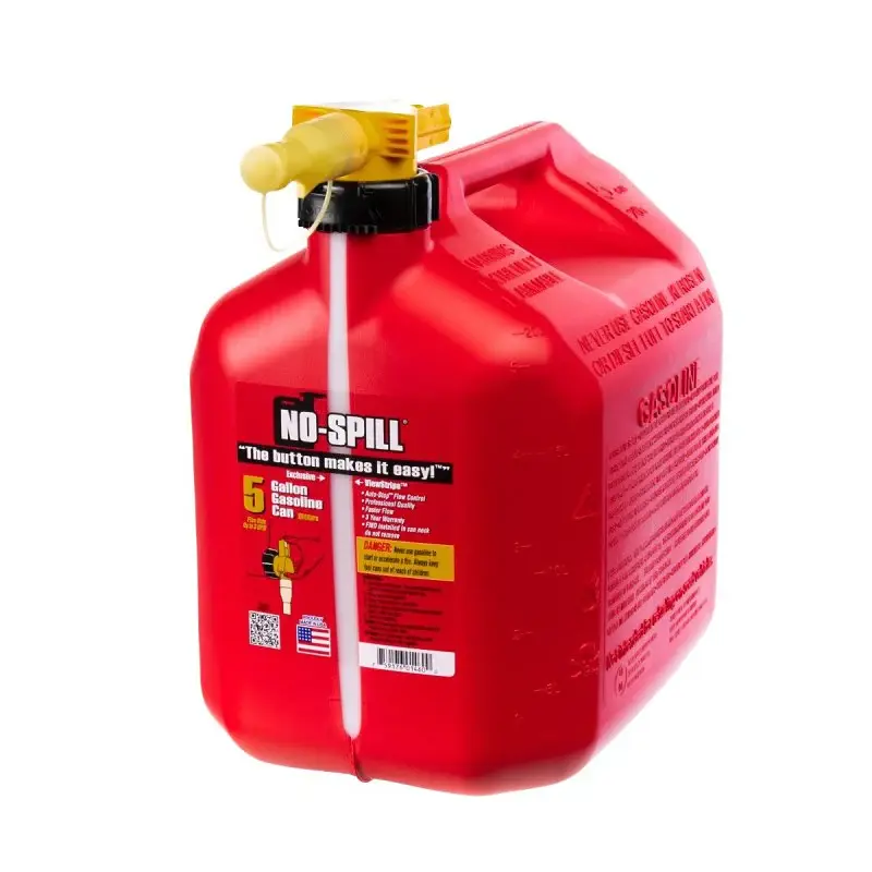 No-Spill 1460 Gas Can, 5 gal Capacity, Synthetic, Red