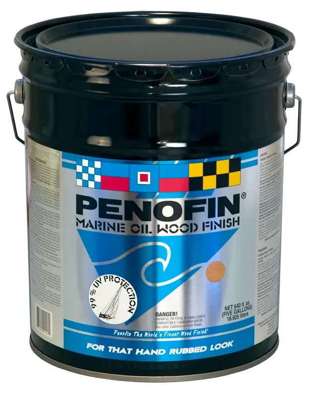 Penofin F3EMA5G Marine Oil Wood Finish, Transparent Genuine, Liquid, 5 gal