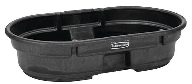 Rubbermaid FG424300BLA Stock Tank, 50 gal, Midnight, Plastic