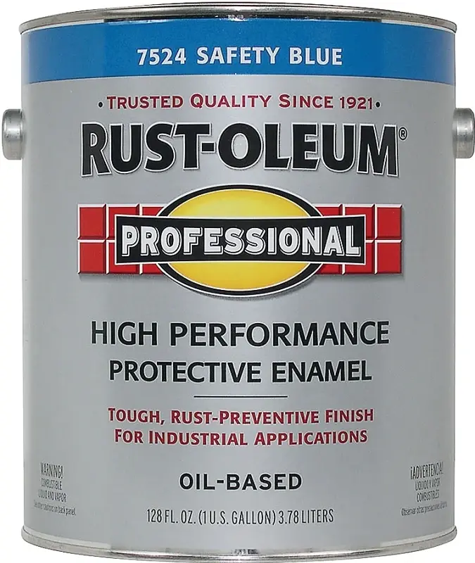 RUST-OLEUM INDUSTRIAL K7725402 Enamel, Gloss, Safety Blue, 1 gal Can