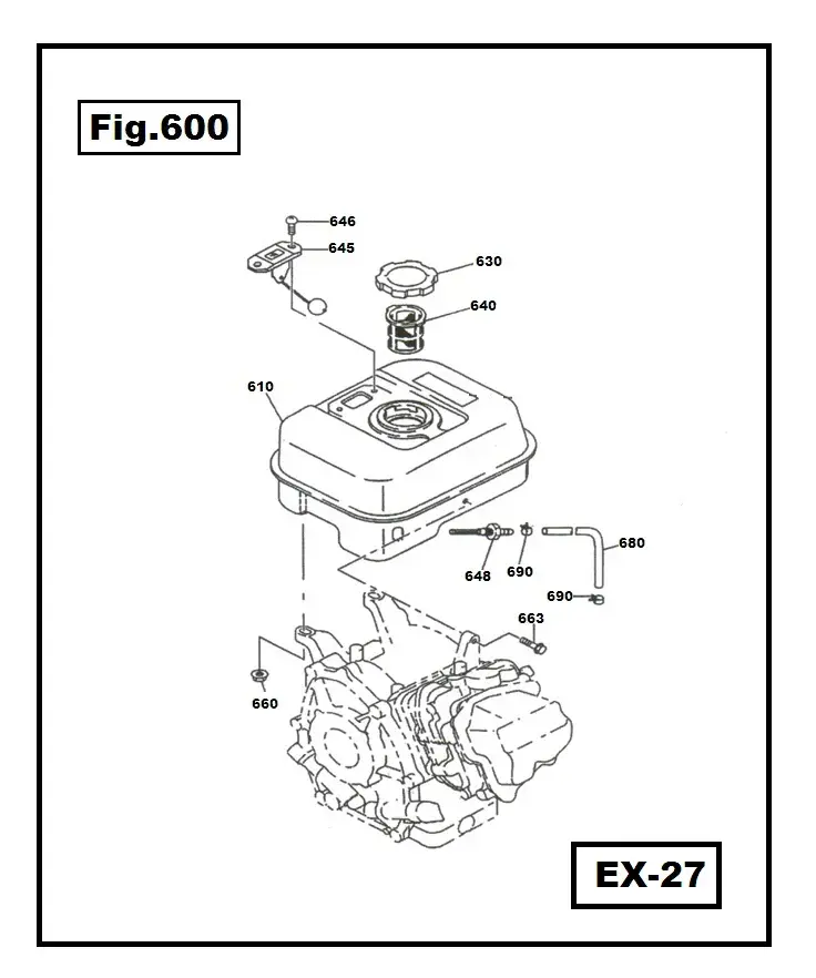 EX27-610 TANQUE DE GASOLINA ROBIN