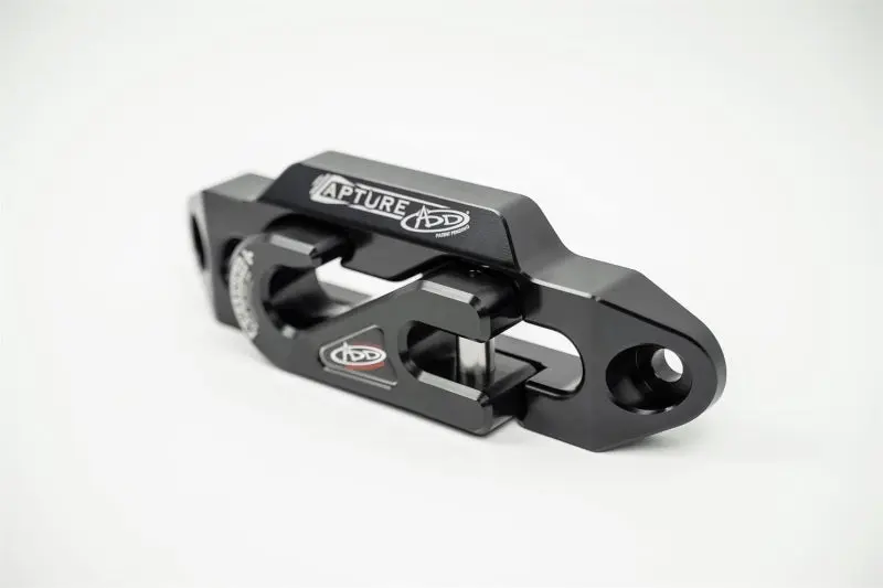 Addictive Desert Designs 1 5 16in Winch Fairlead Plate w Recessed Round End Hook Black