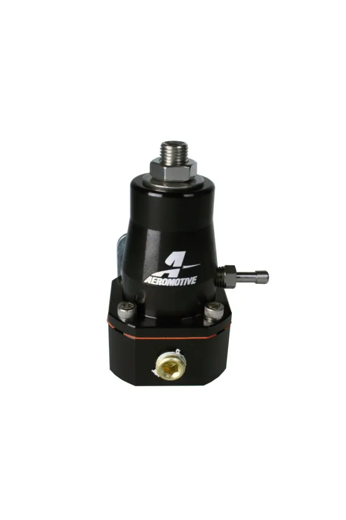 Aeromotive Adjustable Regulator Billet EFI Bypass (2) 6 Inlets (1) 6 Return Black