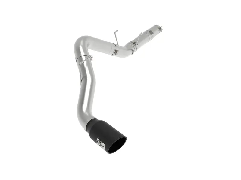 aFe ATLAS 5in DPF Back Alum Steel Exhaust System w Black Tip 19 20 Ram Diesel Trucks L6 6.7L (td)