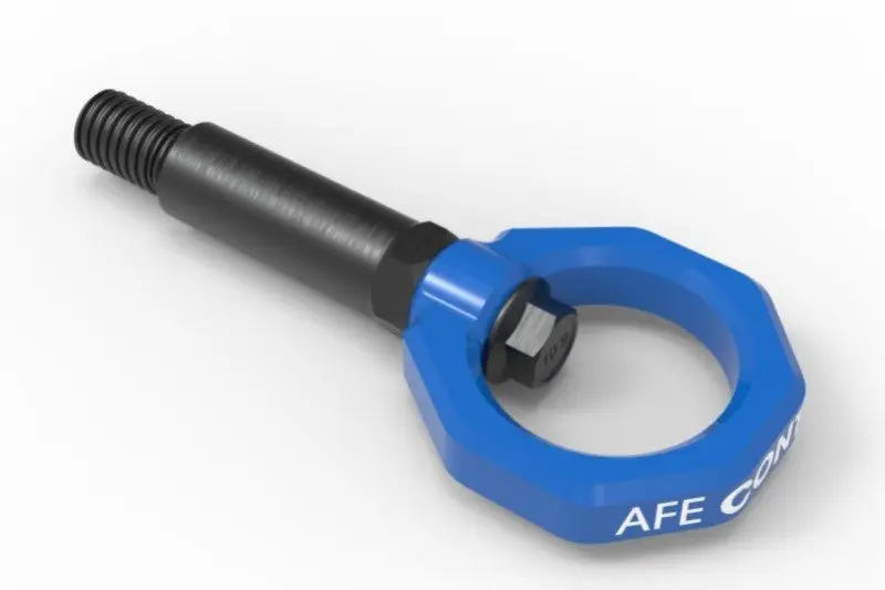 aFe Control Front Tow Hook Blue BMW F Chassis 2 3 4 M