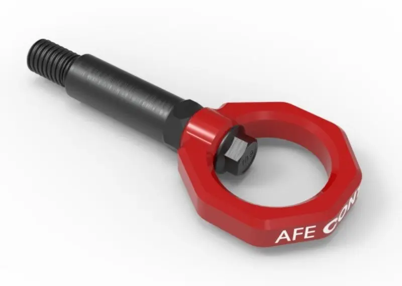 aFe Control Front Tow Hook Red BMW F Chassis 2 3 4 M