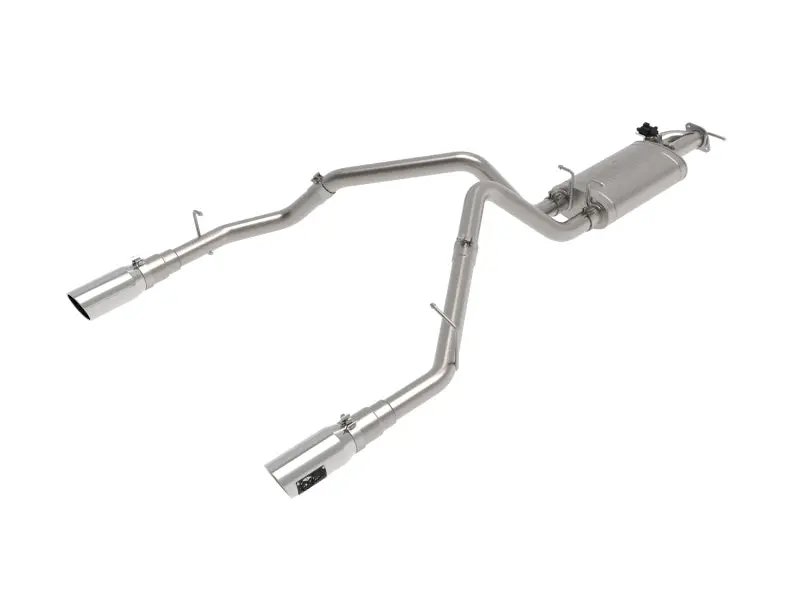 aFe Gemini XV 3in 304 SS Cat Back Exhaust 19 21 Ram 1500 V8 5.7L Hemi w Polish Tips