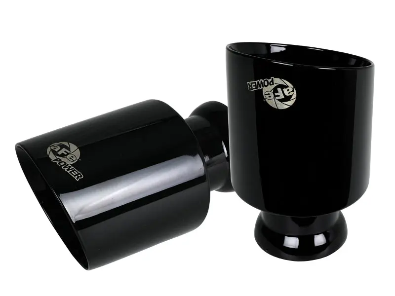 aFe MACH Force XP 4 1 2in Black OE Replacement Exhaust Tips 15 19 Dodge Charger Hellcat
