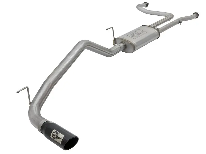 aFe MACHForce XP 2.5in Cat Back Exhaust System w Black Tip Nissan Frontier 17 19 V8 5.6L