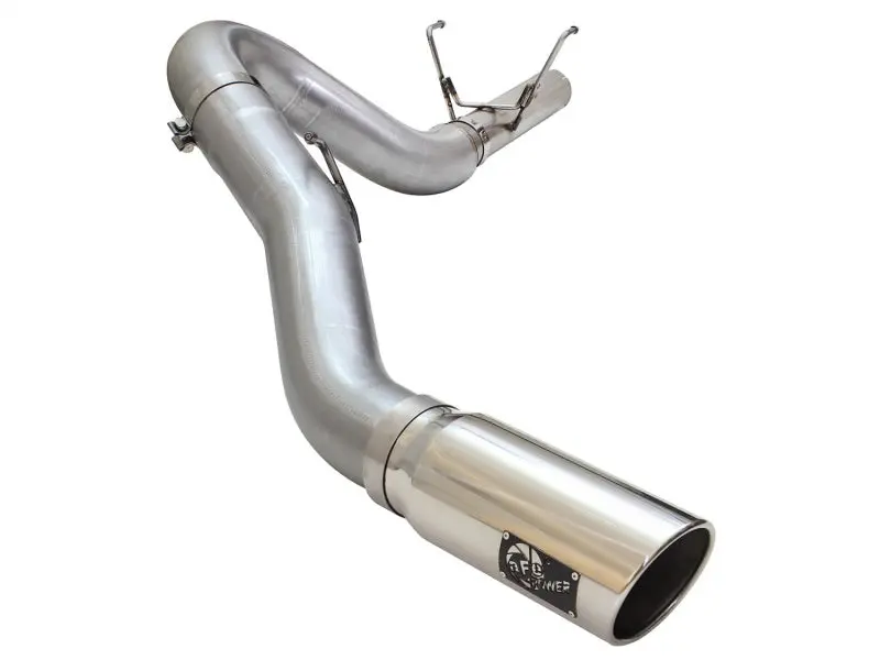 aFe MACHForce XP Exhaust Large Bore 5in DPF Back Alu. 13 15 Dodge Trucks L6 6.7L (td) *Polish Tip