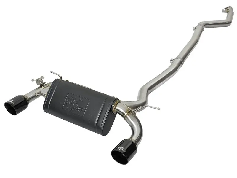aFe MACHForce XP Exhausts Cat Back SS 16 17 BMW 340i iX 440i iX (F3X) L6 3.0L (B58) w Black Tips