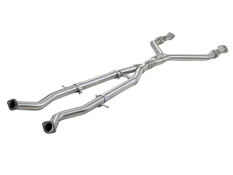 aFe Takeda 2.5in to 3in 304 SS Y Pipe Exhaust System 16 18 Infiniti Q50 Q60 V6 3.0L (tt)