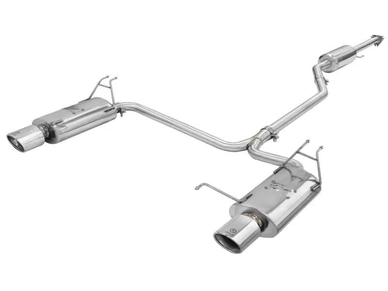 aFe Takeda Exhaust 2.25in to 2in Dia 304SS Cat Back w Polished Tips 08 12 Honda Accord Coupe V6 3.5L