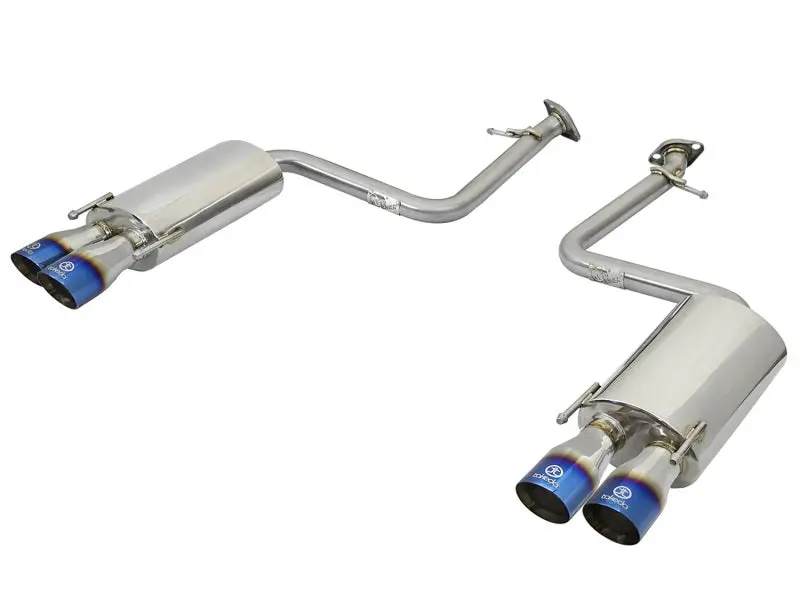 aFe Takeda 16 17 Lexus RC 200T 2.0L (t) 2in. SS Axle Back Exhaust System w Polished Blue Tips