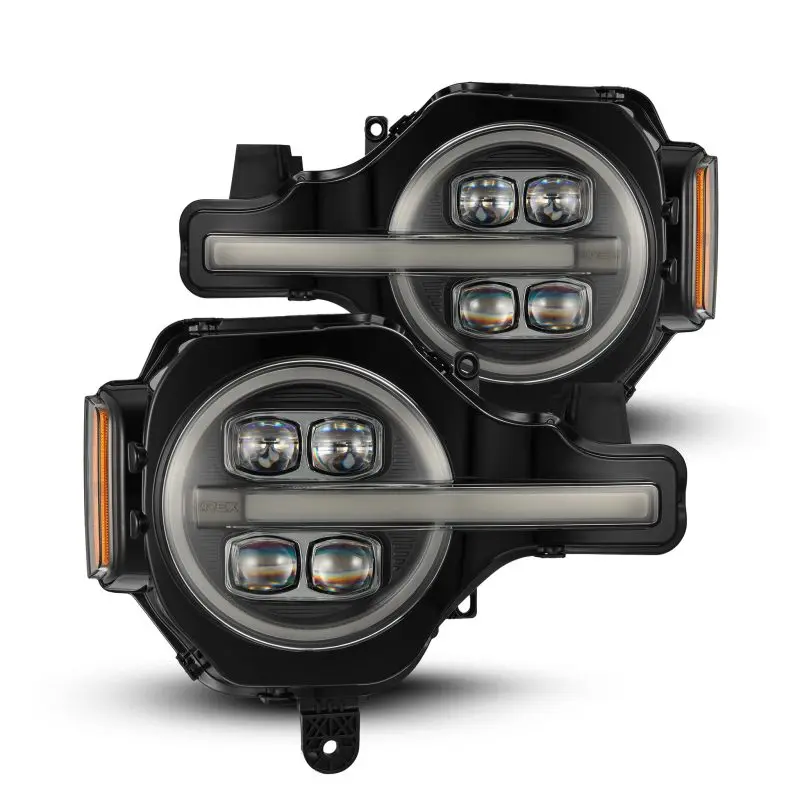 AlphaRex 21 23 Ford Bronco NOVA LED Projector Headlights Black
